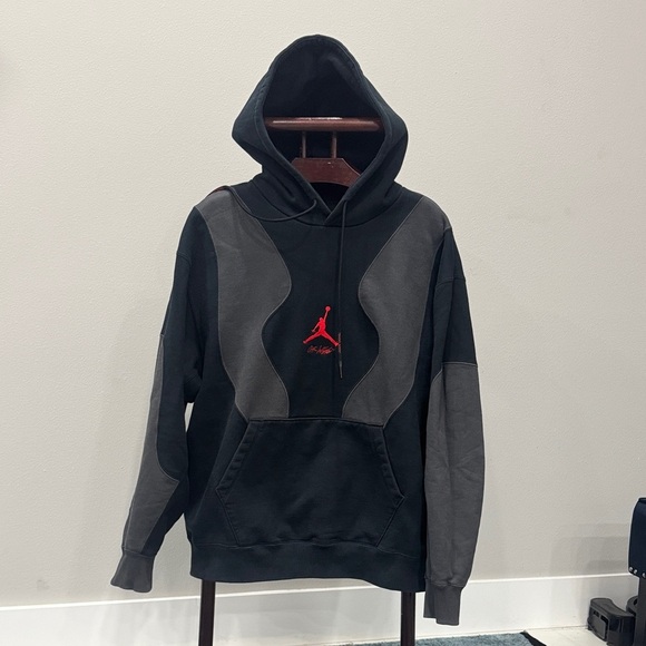 Air Jordan X Off-White Collaboration in Black Hoodie Sweatshirt.  Sz XL - Picture 3 of 16